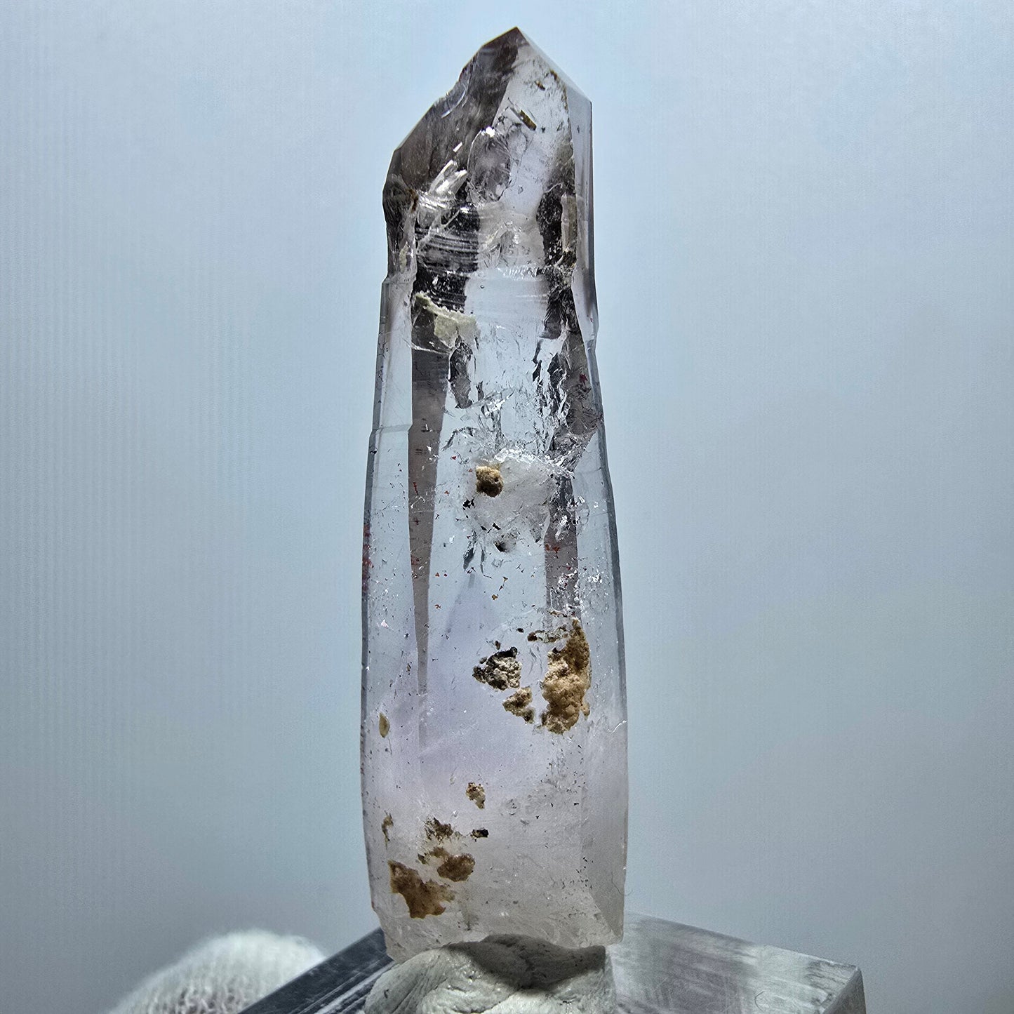 Klare Phantom Rauchquarz Zepter Spitze Goboboseb, Namibia 51*12*12mm