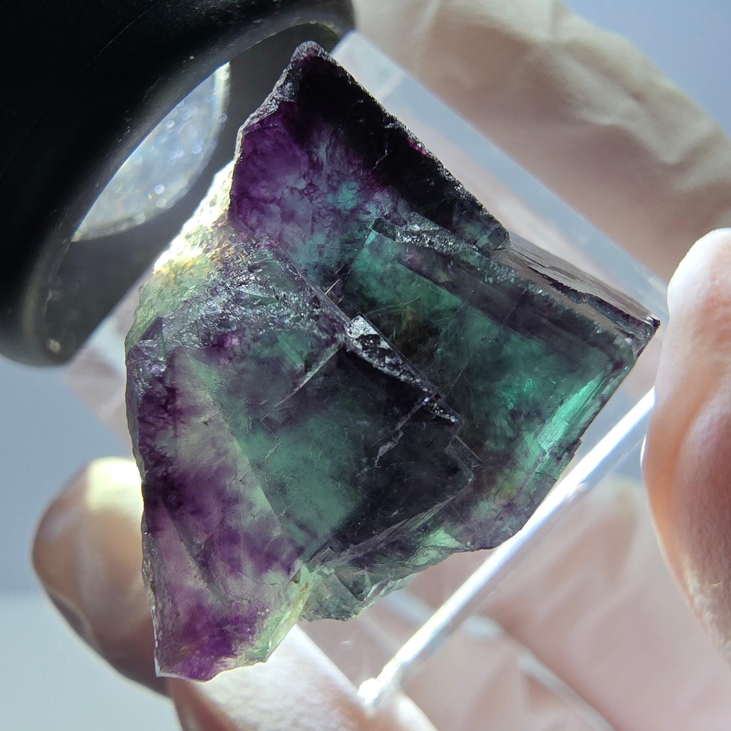 Rare Fluorite Cube Specimen, green purple Okorusu, Namibia 30*18*16mm