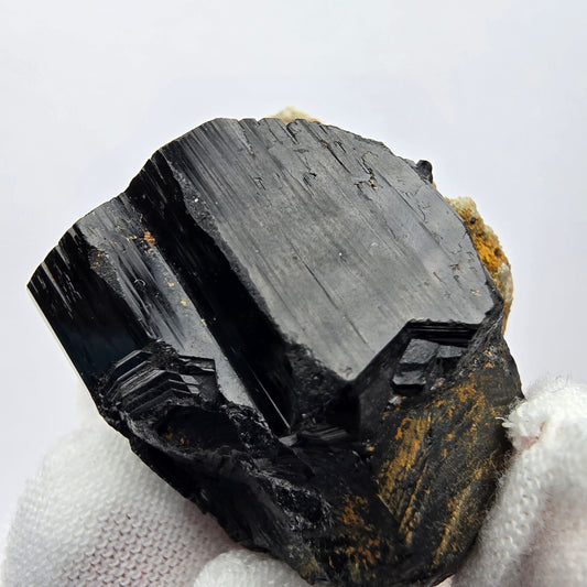 Symmetrische Schörl Turmalin, Rauchquarz Stufe Erongo, Namibia 40*34*27mm