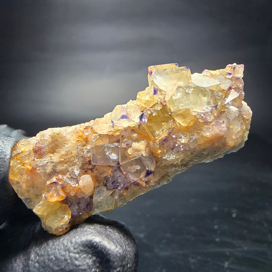 Zonare Fluorite Cube Tier Vert Violet Okorusu, Namibie 42*16*16mm Collection