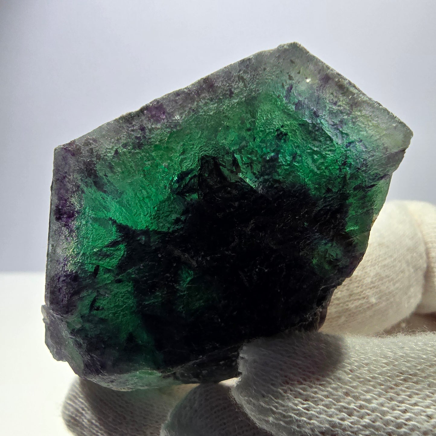 Phantom Fluorit Würfel Stufe, hexagonal grün lila Erongo, Namibia 62*41*32mm
