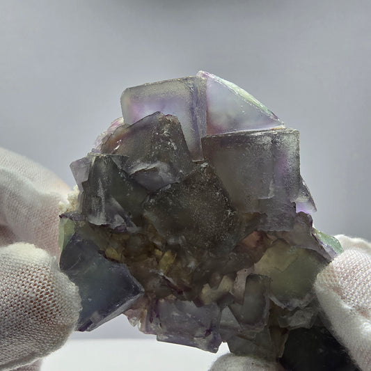 Phantom Fluorit Würfel auf Quarz Stufe Omehane, Namibia 84*53*19mm Sammlung