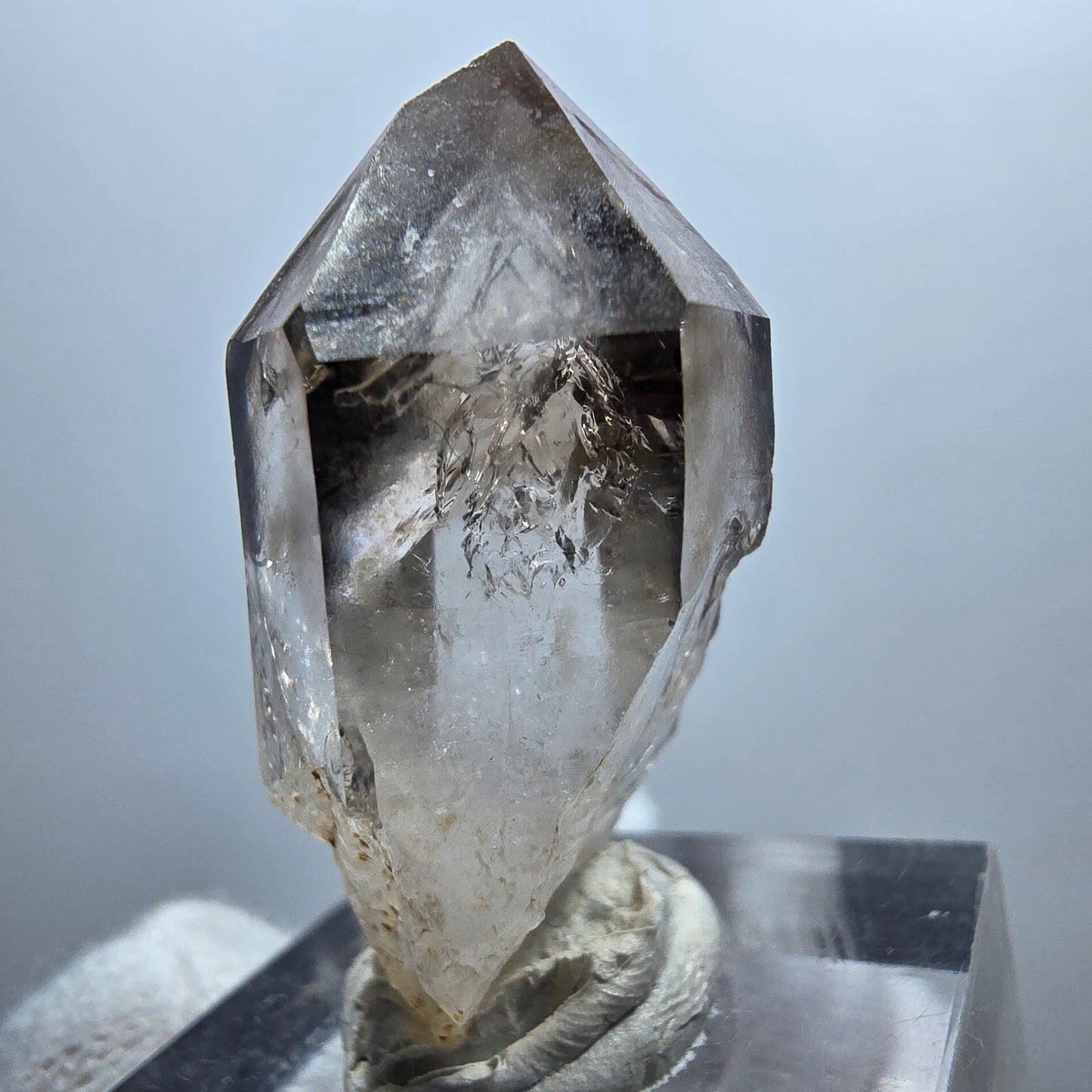 Enhydro Phantom Smoky Quartz Scepter, 2x Bubble Goboboseb, Namibia 34*18*16mm
