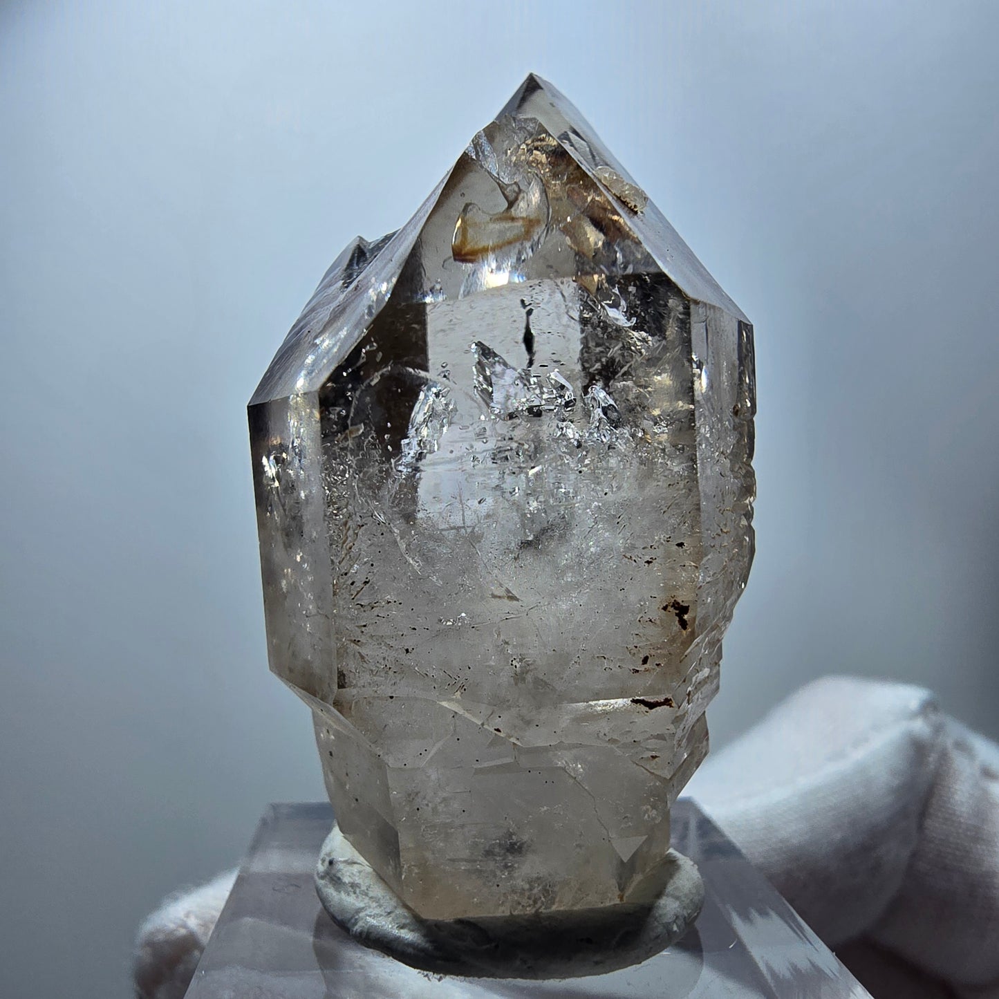 Klarer Phantom Rauchquarz Zepter Kristall Goboboseb, Namibia 47*24*21mm