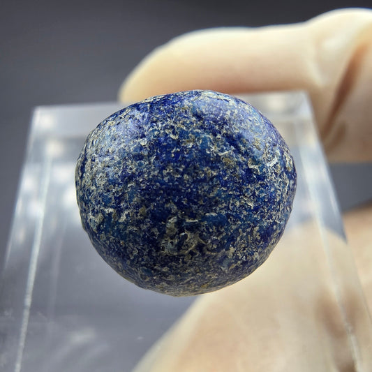 Seltene große Azurit Blueberry - poliert 14,4mm Durchmesser aus USA, New Mexico