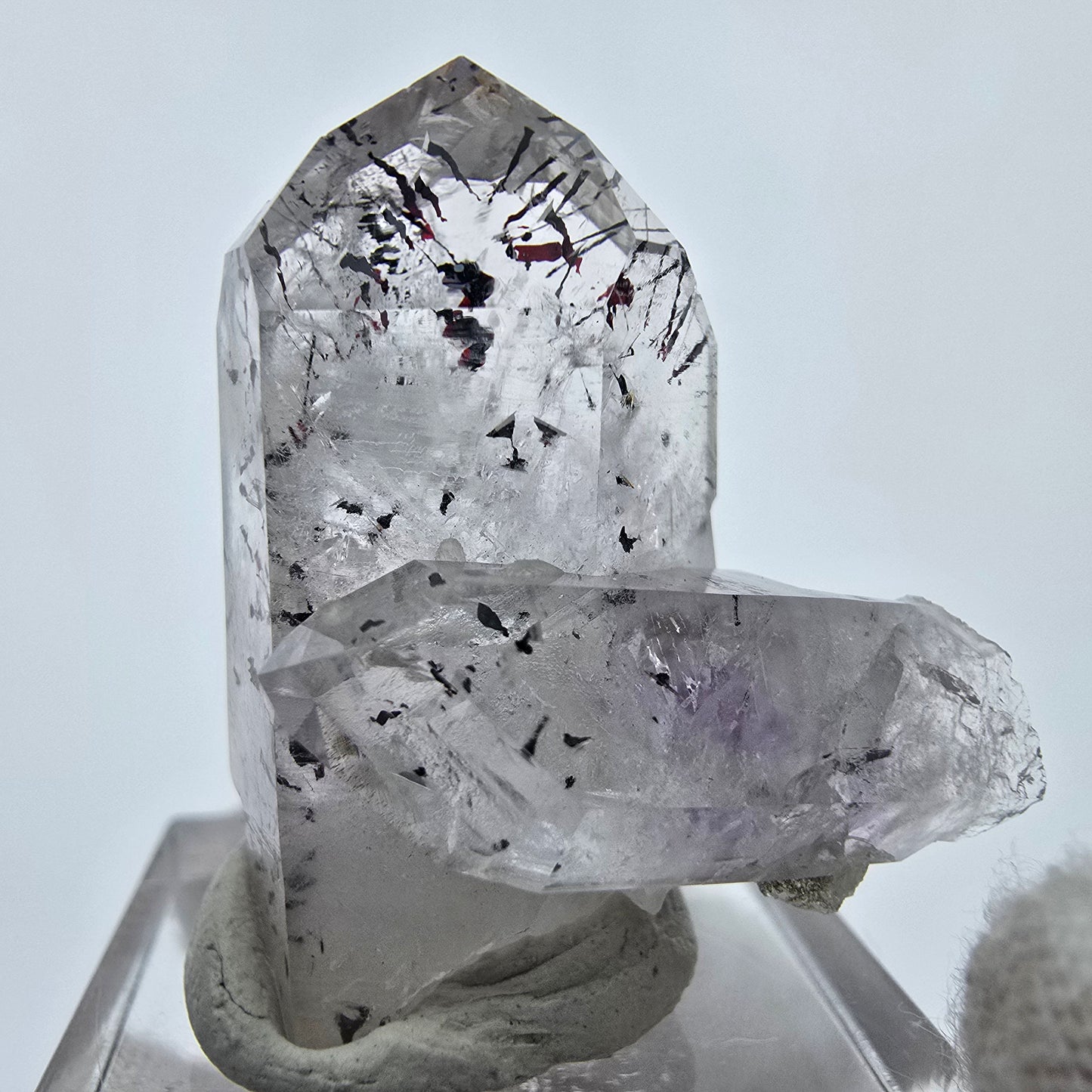 Harlekin Phantom Amethyst mit Analcim Streep Mine Goboboseb Namibia 33*24*20mm