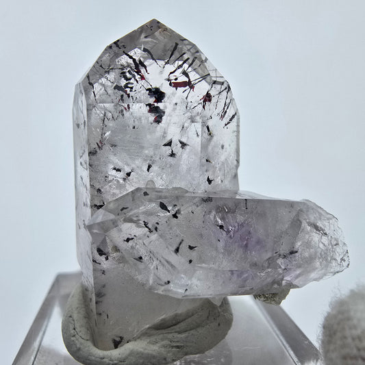 Améthyste fantôme Harlequin avec Analcim Streep Mine Goboboseb Namibie 33*24*20mm