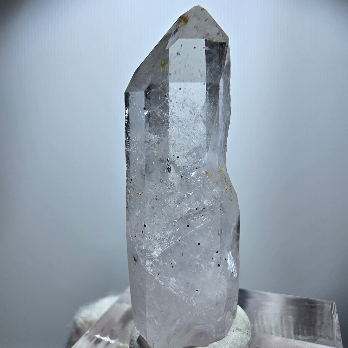 Klarer Phantom Hämatit Amethyst Kristall Streep Mine Goboboseb Namibia 35*13*9mm