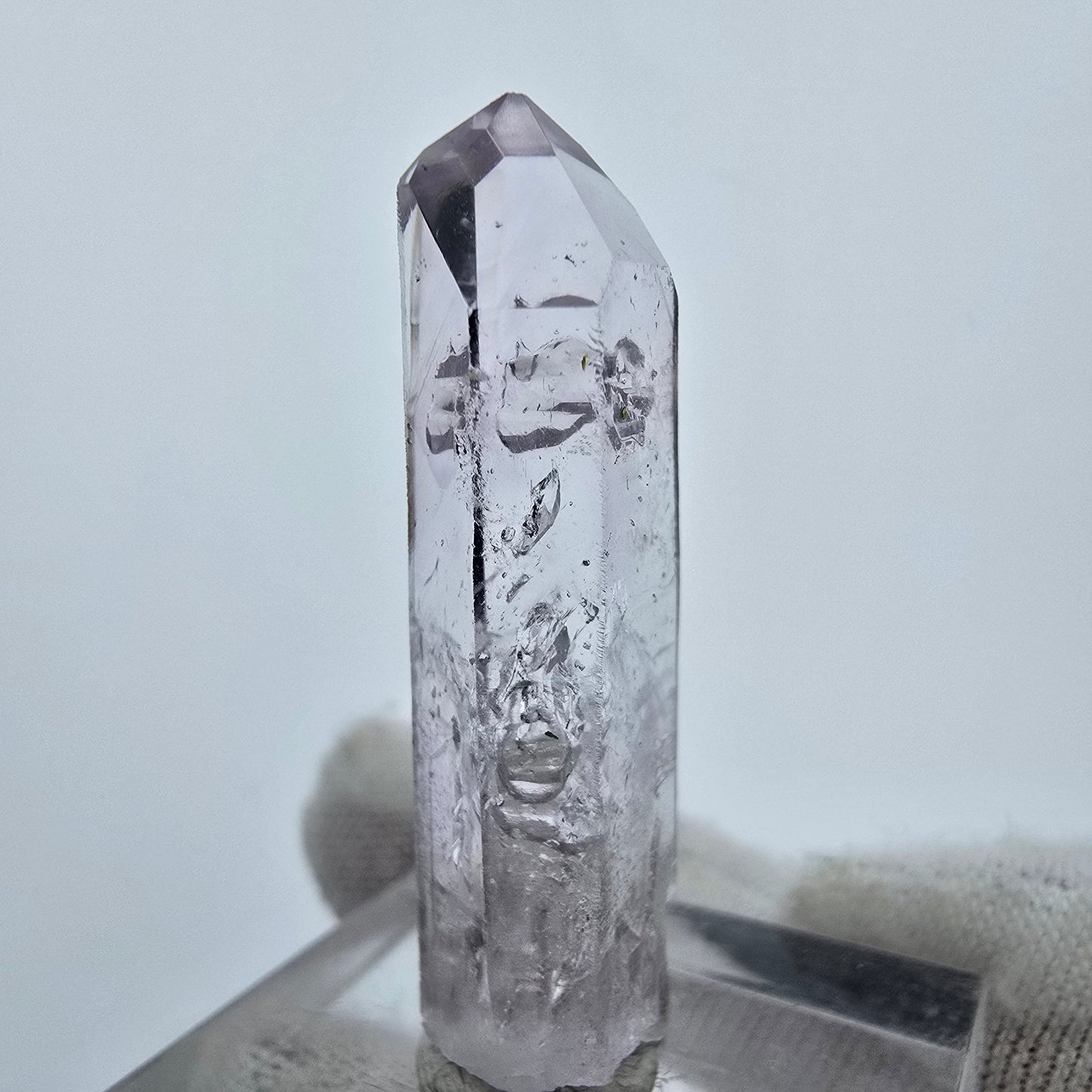 Cristal d'améthyste fantôme Enhydro 1x Bubble Goboboseb, Namibie 36*10*7mm Collection