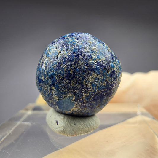 Seltene große Azurit Blueberry - poliert 15,3mm Durchmesser aus USA, New Mexico