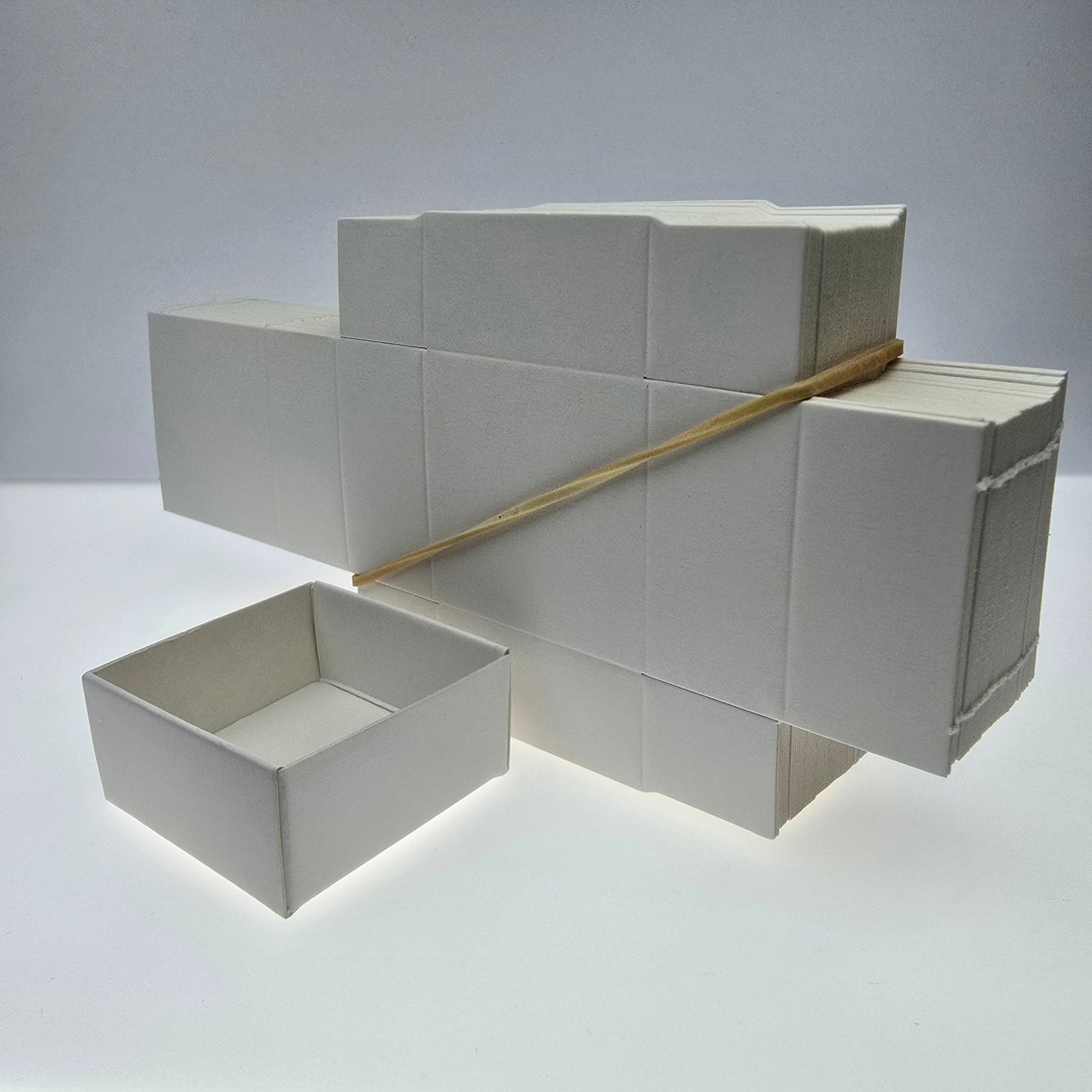 50 Stk. Faltschachteln für Mineralien, 40x40x20 mm, Karton offene Box Schachtel