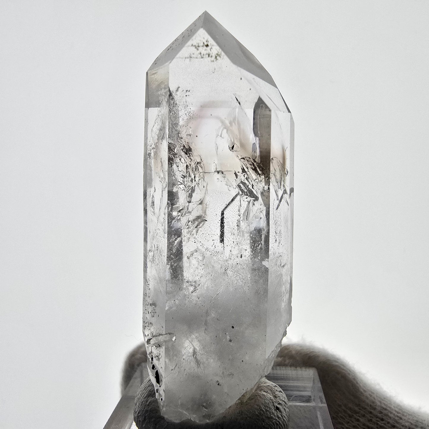 Quartz fumé fantôme Enhydro, 1x Bubble Streep Mine, Goboboseb, Namibie 52 x 19 x 17 mm