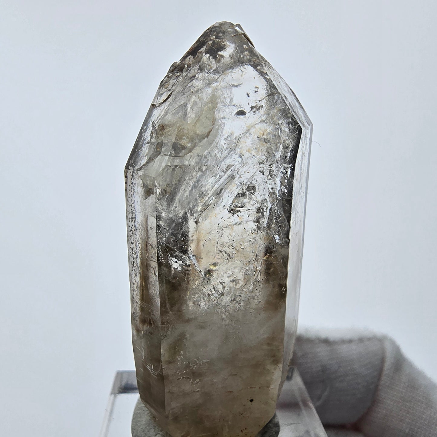 Enhydro Phantom Smoky Quartz Point 3x Bubble Goboboseb, Namibie 50*21*19mm
