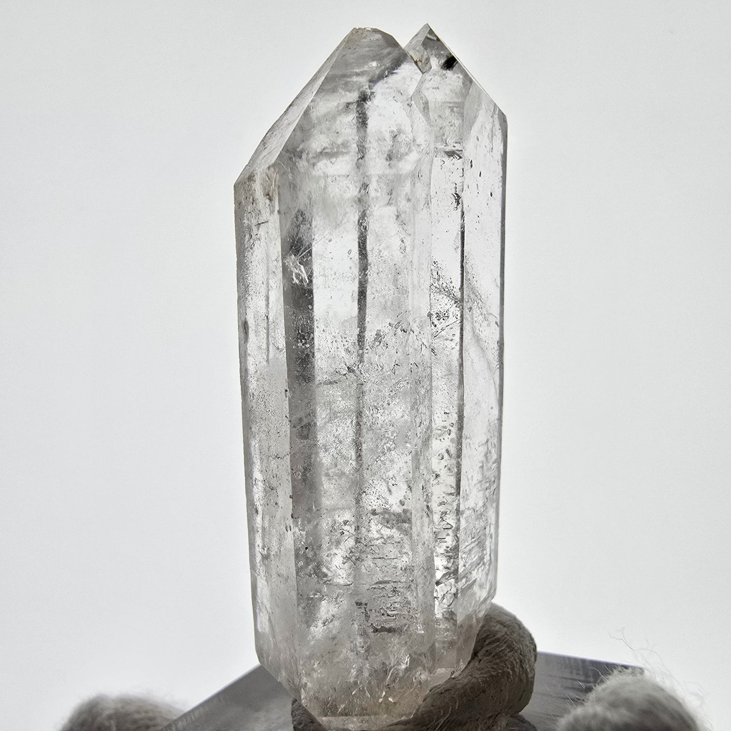 Sceptre DT en quartz fumé squelette Enhydro, 1x pochette Saint-Valentin à bulles, Namibie 50 x 20 x 14 mm