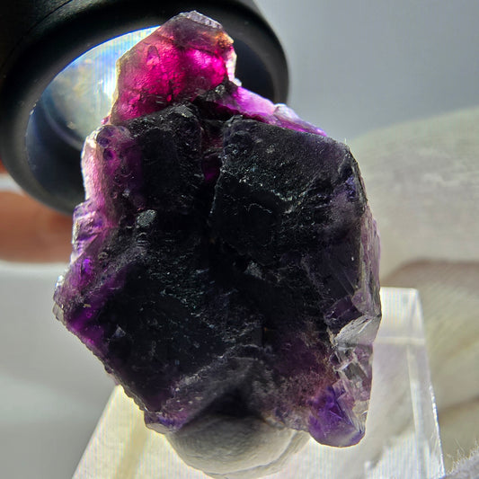 Spécimen de cube de fluorite fantôme, violet Okorusu, Namibie 33 x 22 x 13 mm