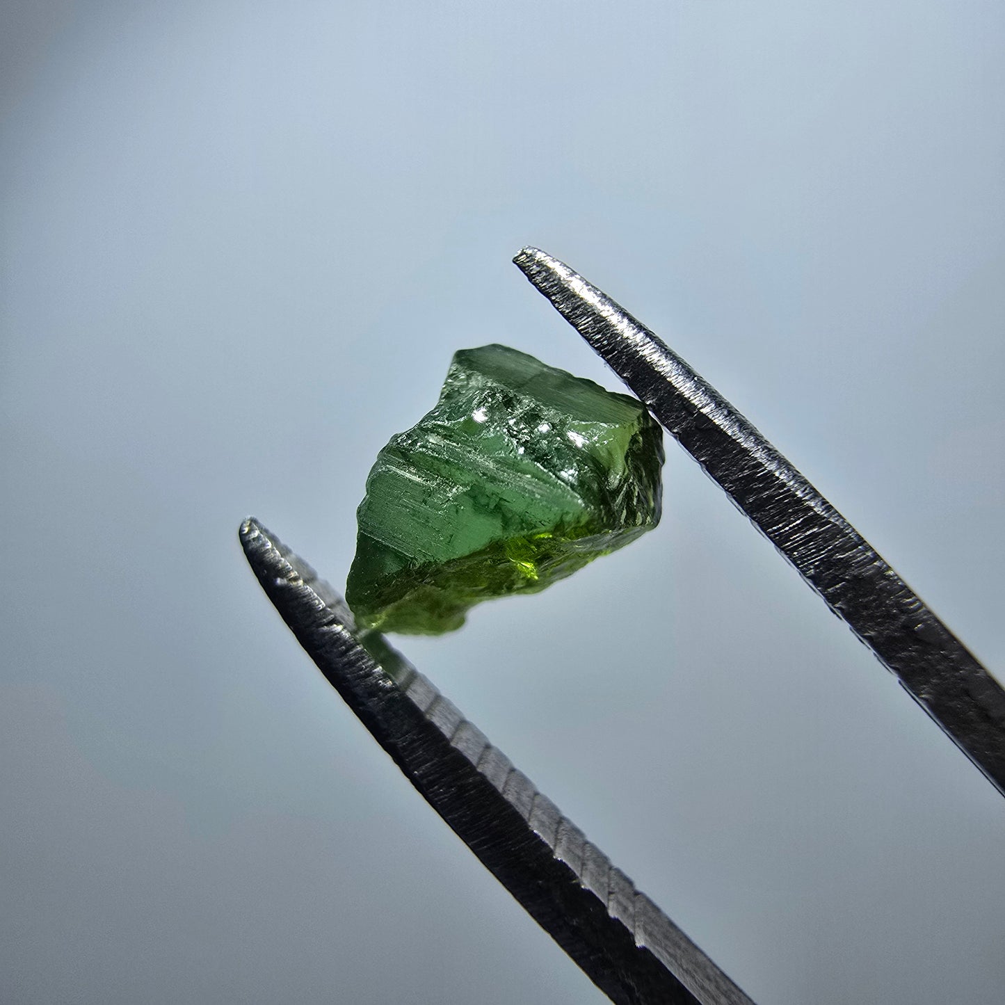 Cristal de tourmaline verdélite rare, vert Minas Gerais, Brésil #7984