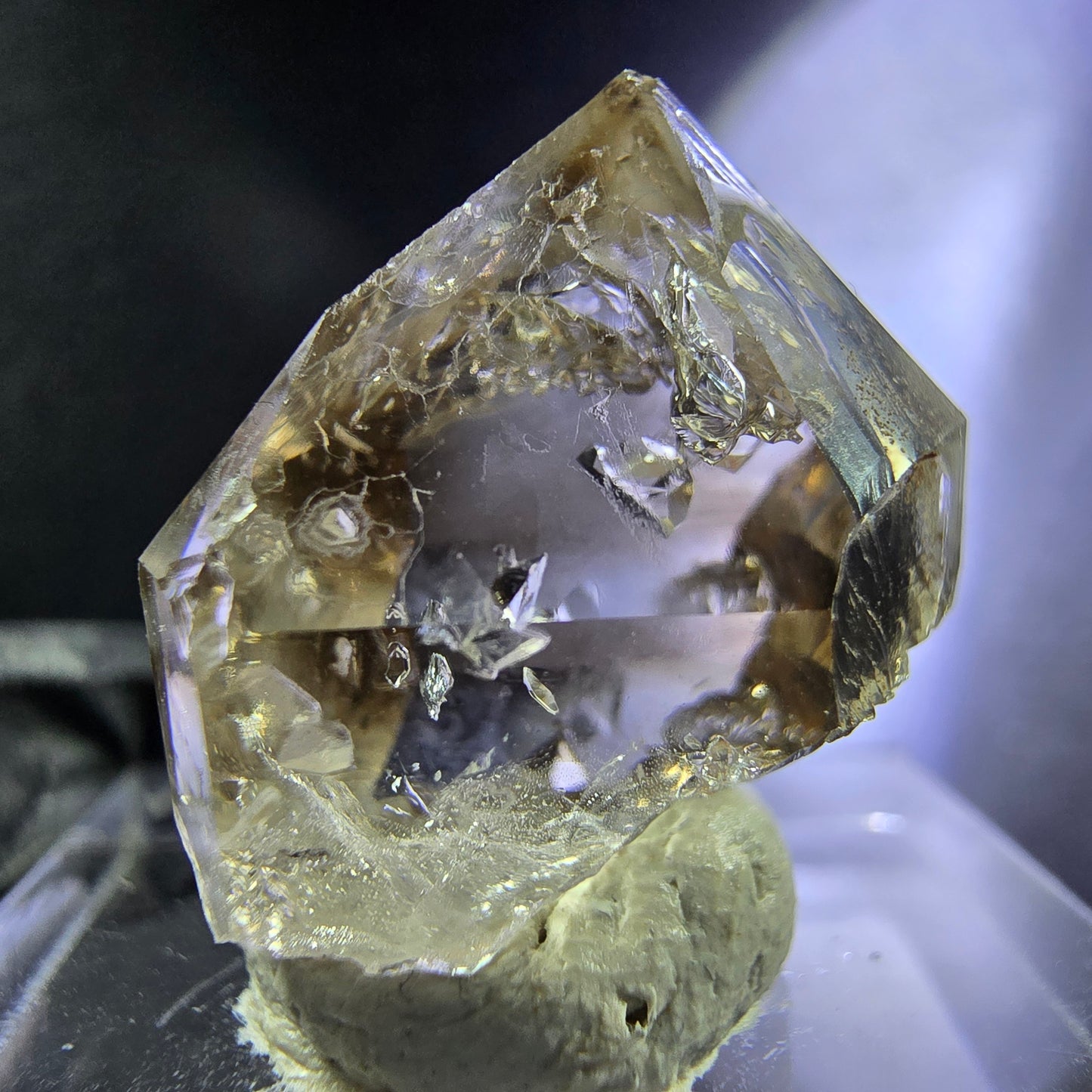 Clear Phantom Smoky Quartz Double Terminated Scepter 18*17*15mm from Goboboseb Namibia