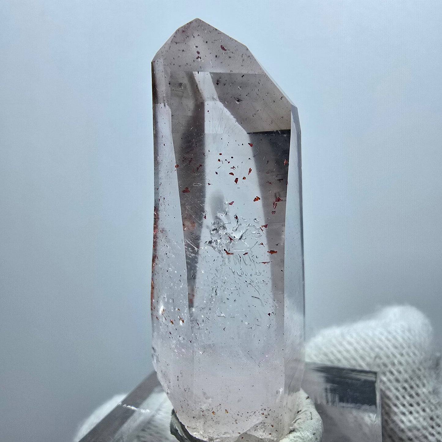 Enhydro Phantom Rauchquarz Zepter, 1x Blase Goboboseb, Namibia 42*17*12mm
