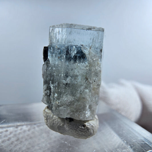 Setlene Aquamarin, Schörl Turmalin Stufe Erongo, Namibia 16*10*12mm