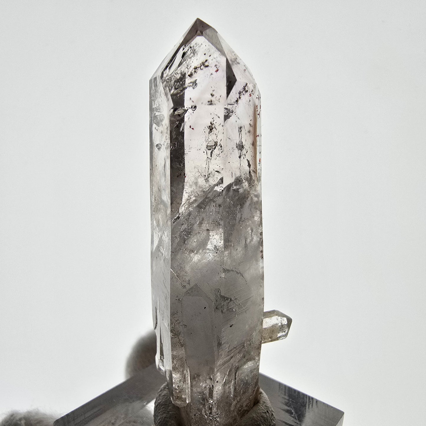 Sceptre DT en quartz fumé squelette Enhydro, grande poche à bulles Saint-Valentin, Namibie 53 x 18 x 17 mm