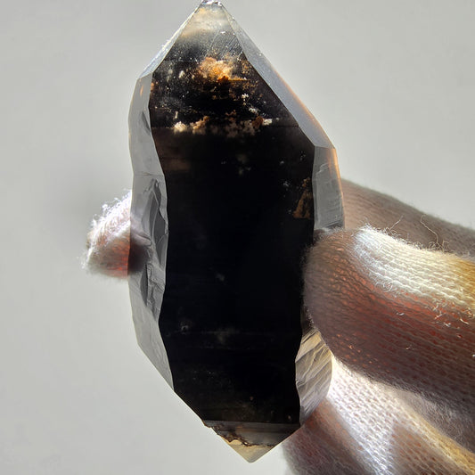 Sceptre de poche Saint-Valentin en quartz fumé fantôme squelette, Namibie 66 x 30 x 22 mm