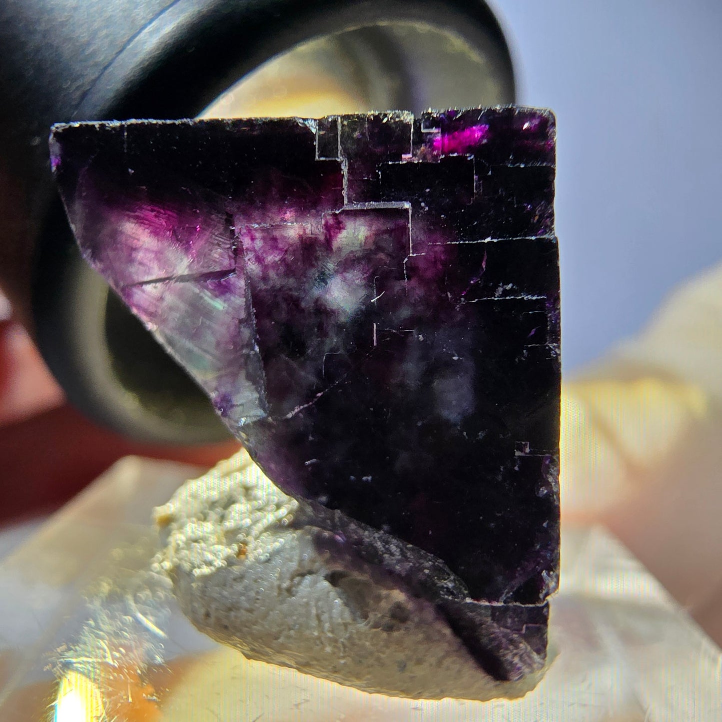 Phantom Fluorit Würfel parkettiert, grün lila Okorusu, Namibia 18*15*15mm