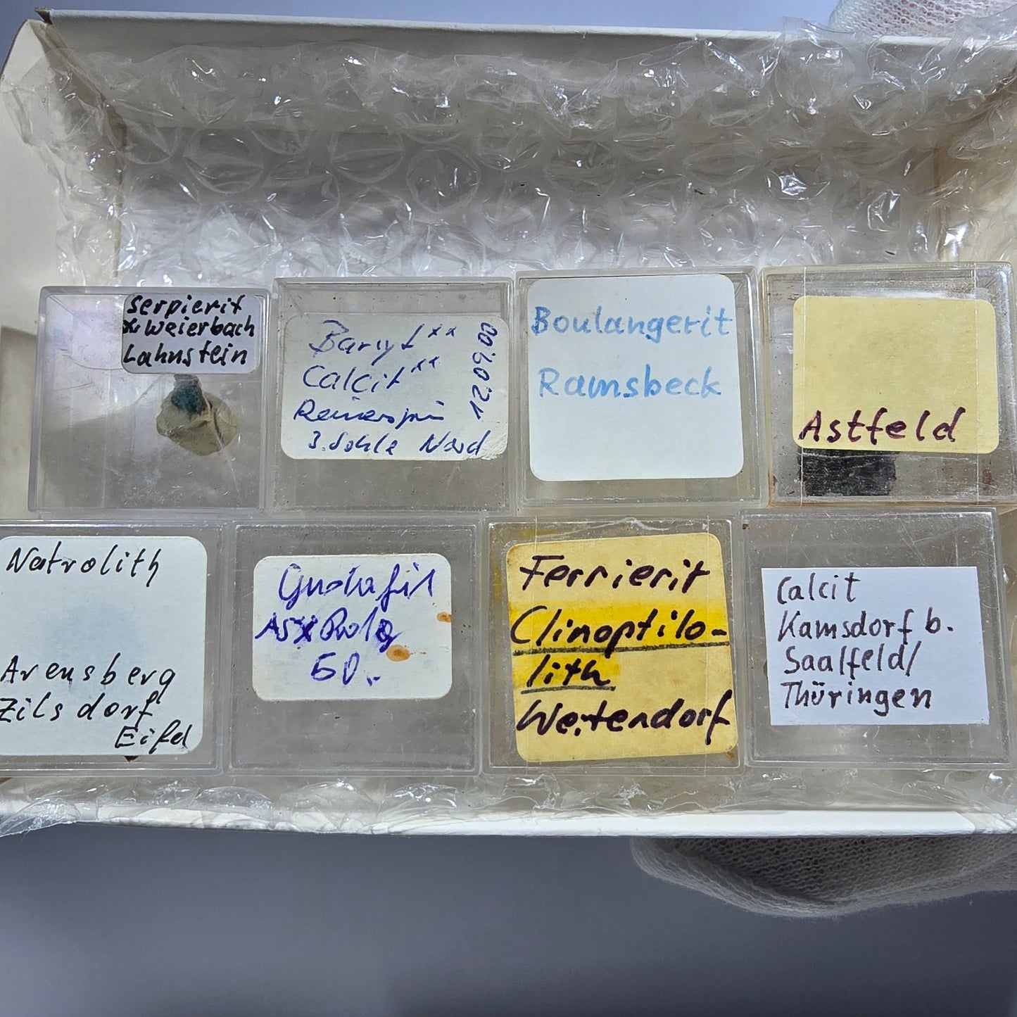 TOP Micromount Mineralien Sammlung Deutschland - 8 Stück Deutschland #8066