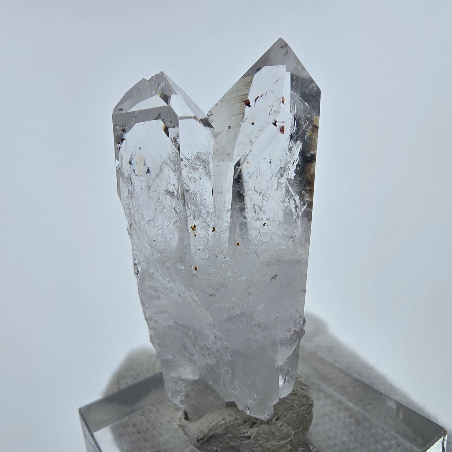Harlekin Phantom Quarz Kristall Streep Mine, Goboboseb, Namibia 41*20*17mm