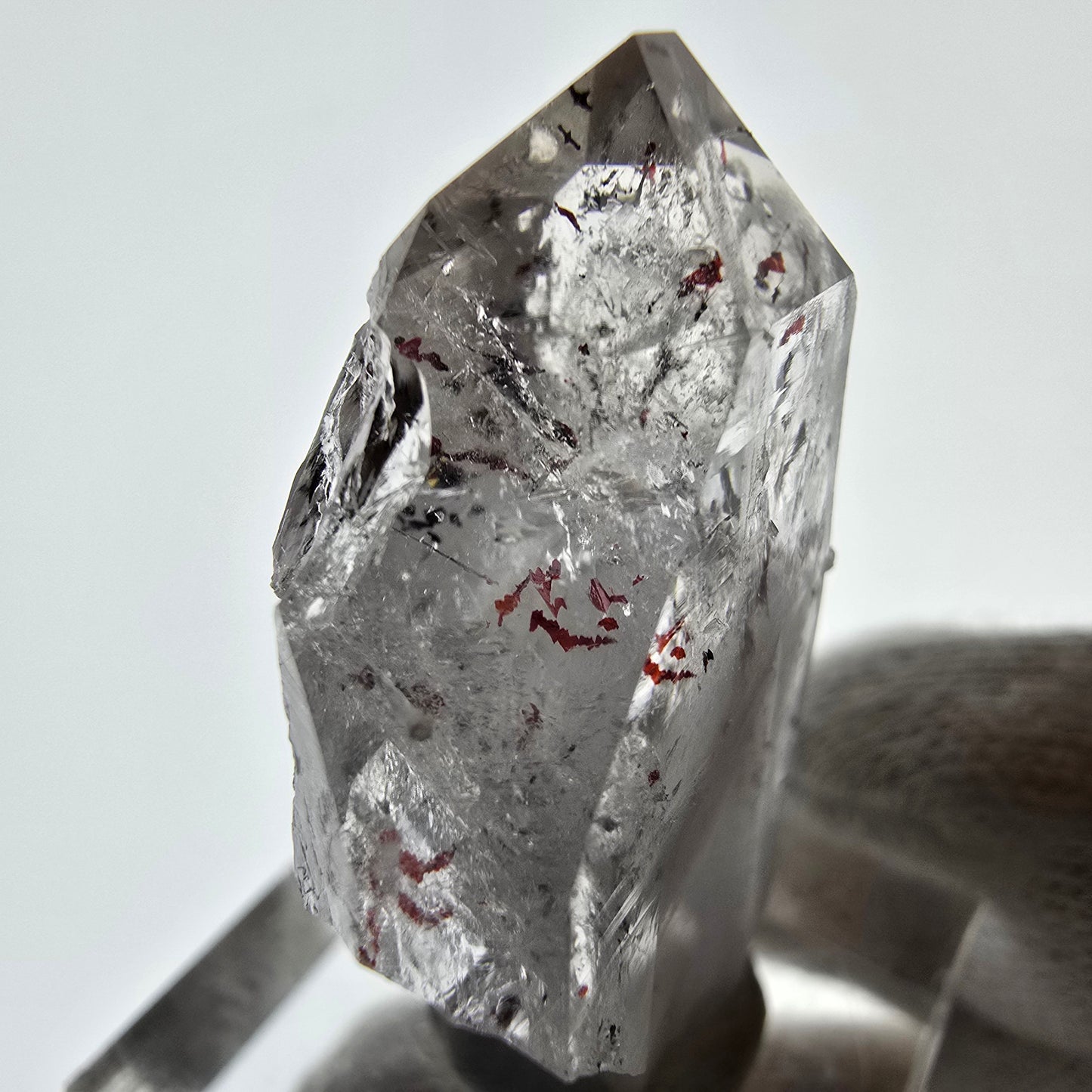 Harlequin Phantom Smoky Quartz with Analcim Streep Mine, Goboboseb, Namibia 37*23*13mm