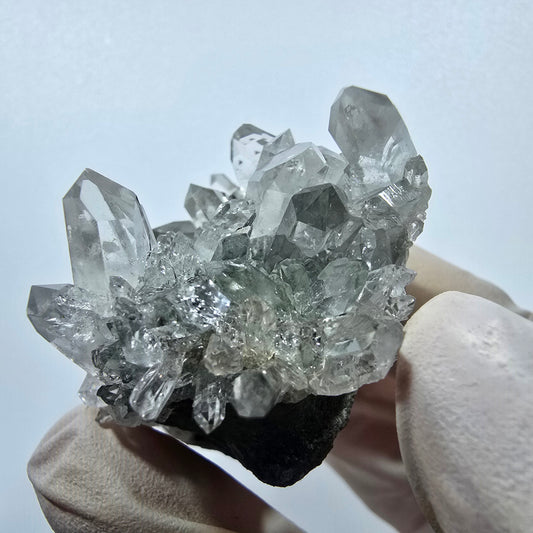 Quartz Starburst, spécimen de chlorite, mine Streep, Goboboseb, Namibie, 54 x 33 x 31 mm
