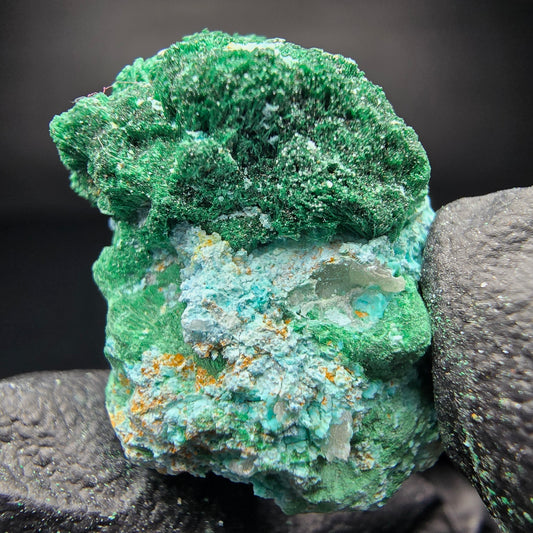 Malachite rare, stade chrysocolle Kaokoveld, collection Namibie 25*20*17mm