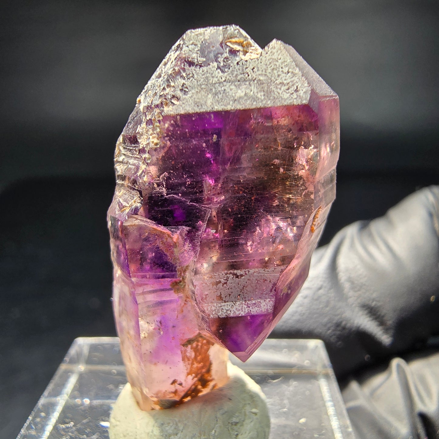 Seltene Phantom Amethyst Doppelender Zepter Goboboseb, Namibia 33*17*11mm