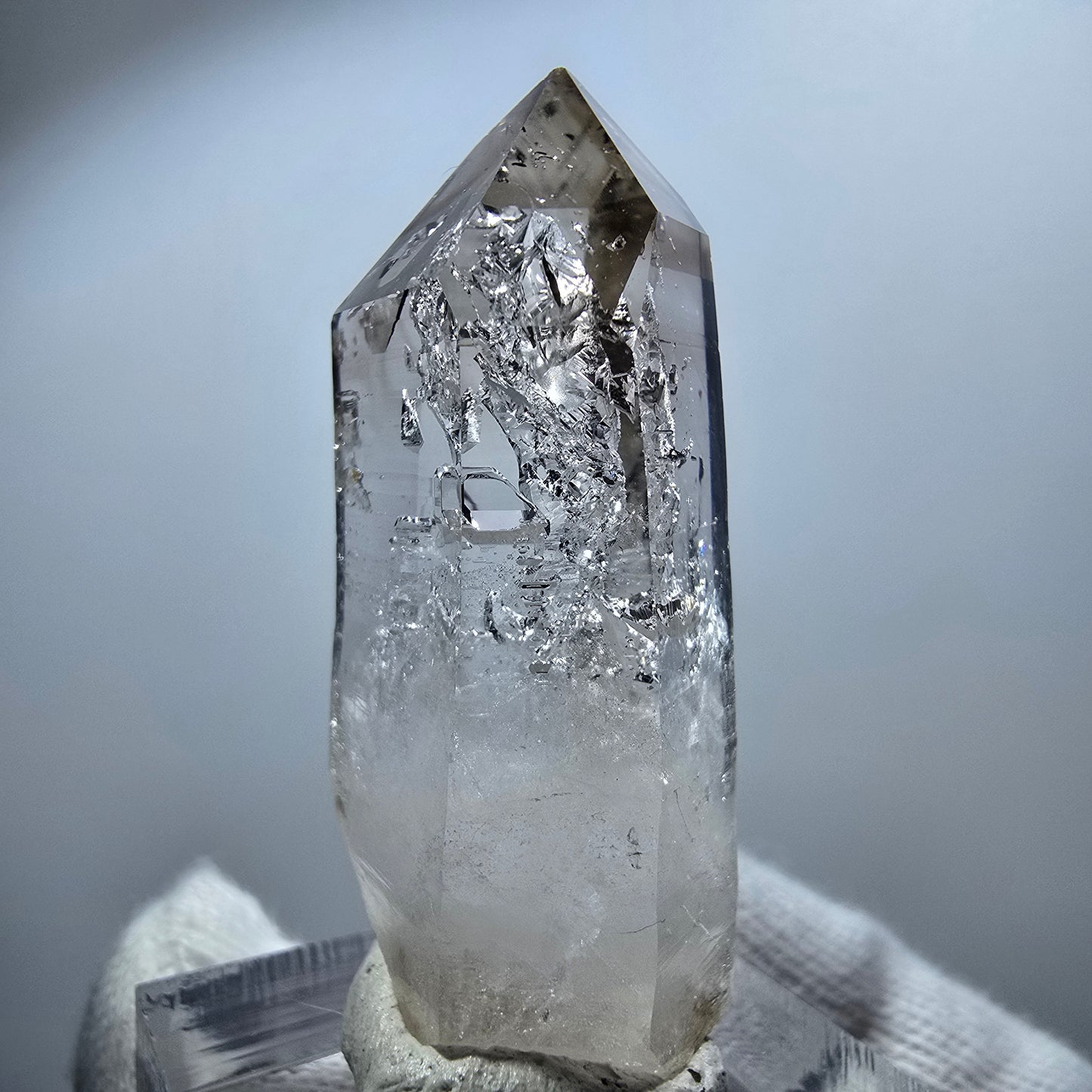 Clear Phantom Smoky Quartz Scepter Point Goboboseb, Namibia 45*22*14mm