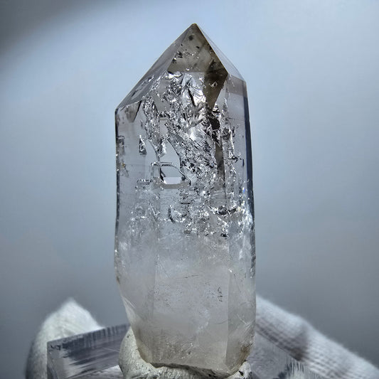 Klare Phantom Rauchquarz Zepter Spitze Goboboseb, Namibia 45*22*14mm