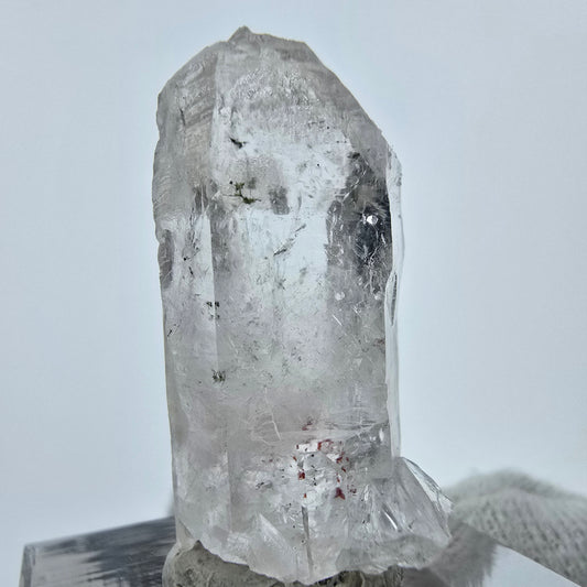 Harlekin Phantom Quarz mit Epidot Streep Mine, Goboboseb, Namibia 30*17*12mm