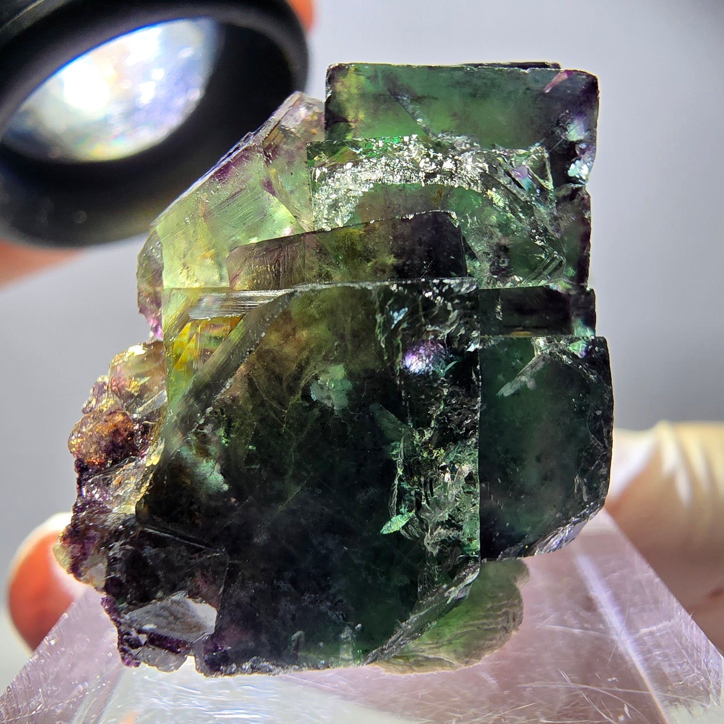 Rare Fluorite Cube Specimen, green purple Okorusu, Namibia 42*24*21mm