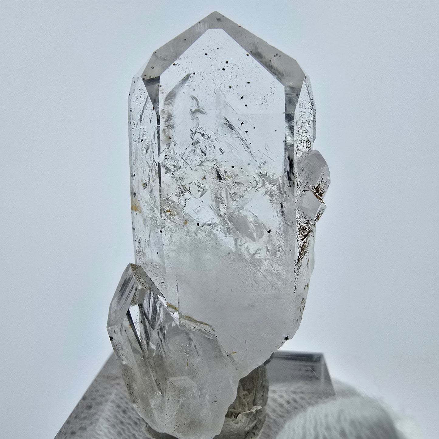 Lemurian Phantom Hämatit Quarz Spitze Streep Mine, Goboboseb, Namibia 42*22*16mm