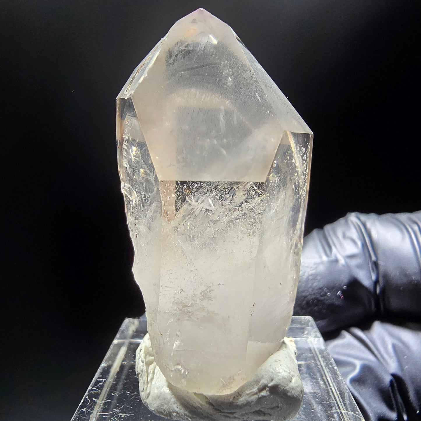 Klare Phantom Rauchquarz Zepter Spitze Goboboseb, Namibia 41*22*18mm Sammlung