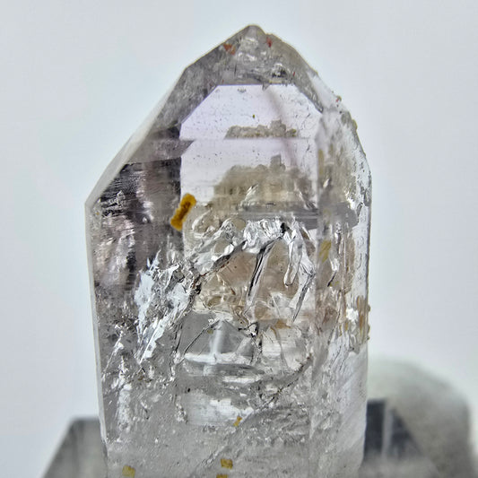 Lemurian Phantom Amethyst mit Stilbit Streep Mine, Goboboseb, Namibia 29*15*9mm