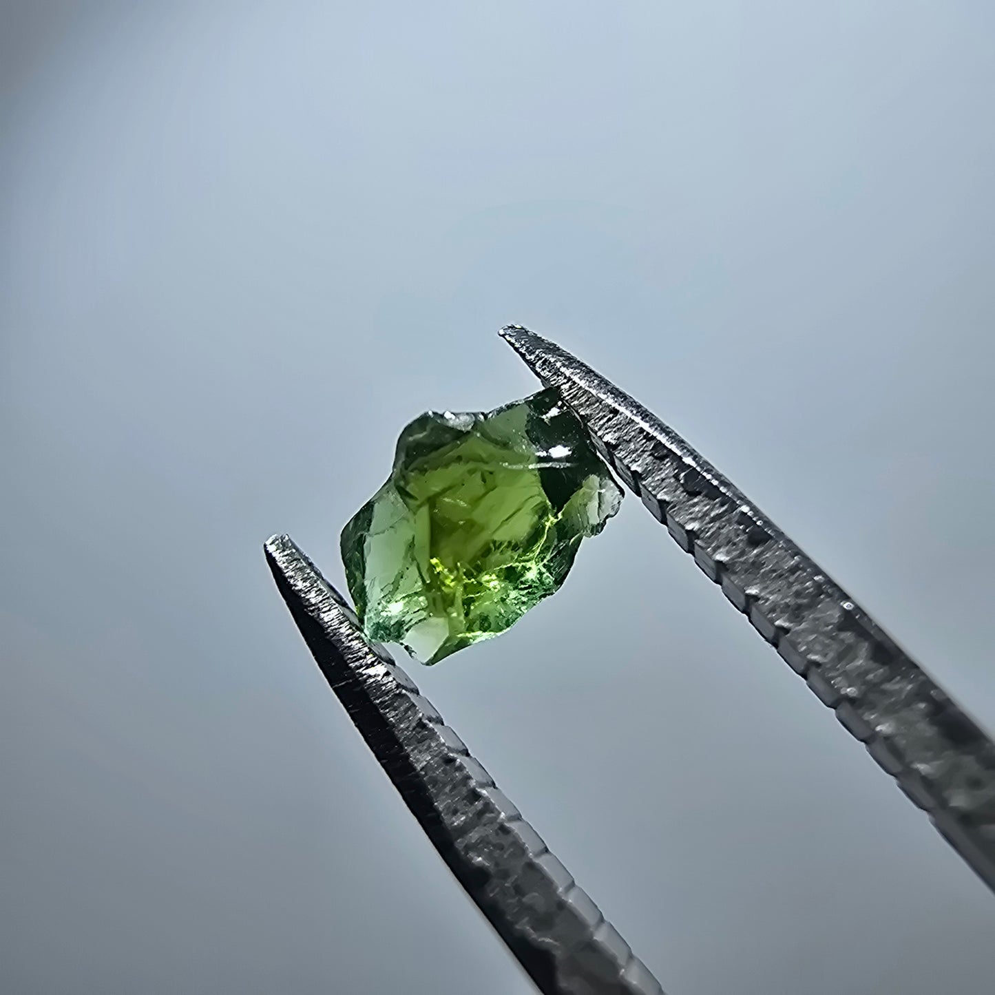 Cristal de tourmaline verdélite rare, vert Minas Gerais, Brésil #7981