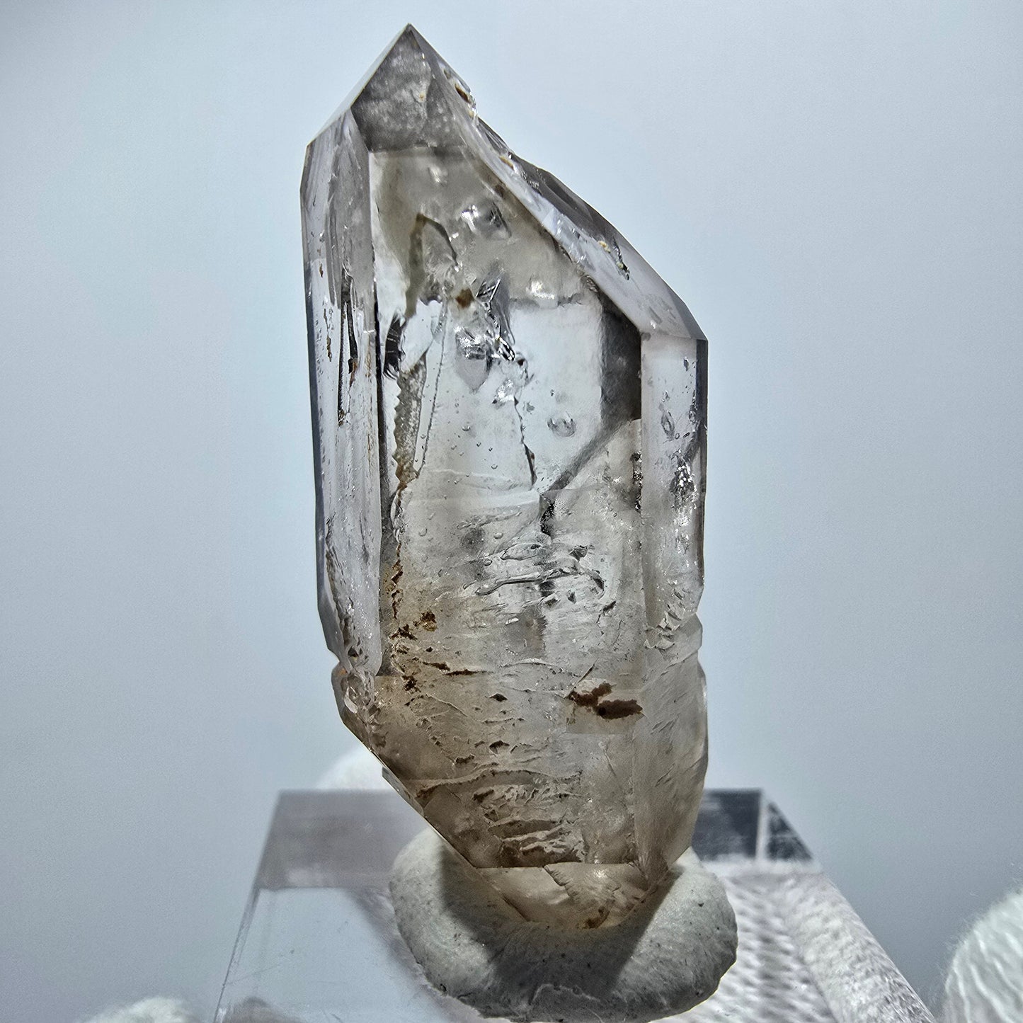 Klare Phantom Rauchquarz DT Zepter Spitze Goboboseb, Namibia 39*16*13mm