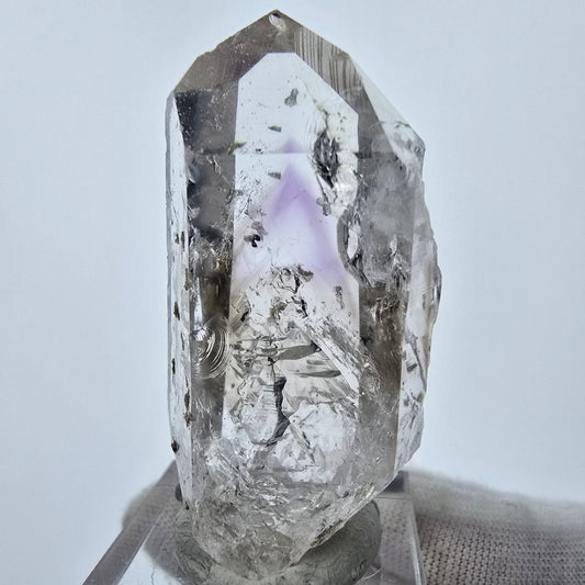 Enhydro Amethyst mit Stilbit 2x Blase Streep Mine Goboboseb Namibia 48*23*18mm