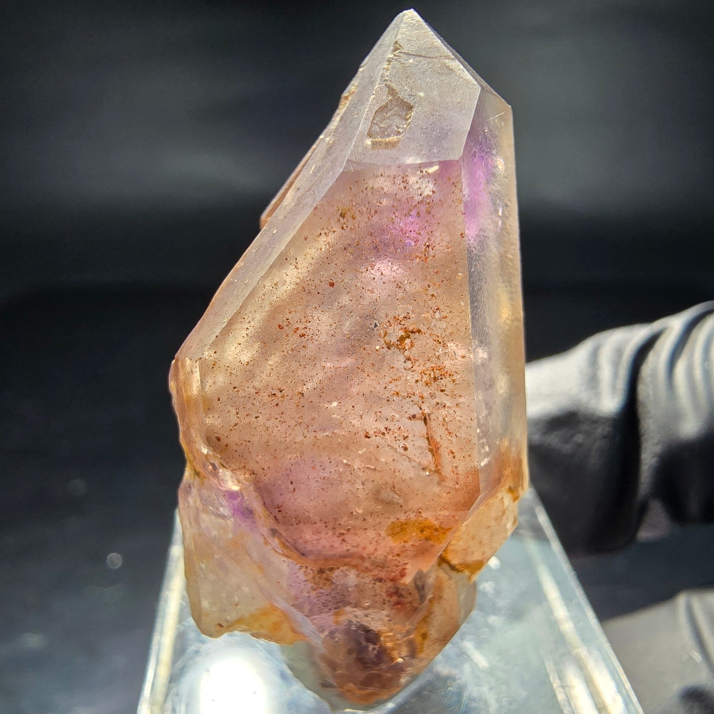 Seltene Phantom Amethyst Doppelender Zepter Brandberg, Namibia 38*18*13mm