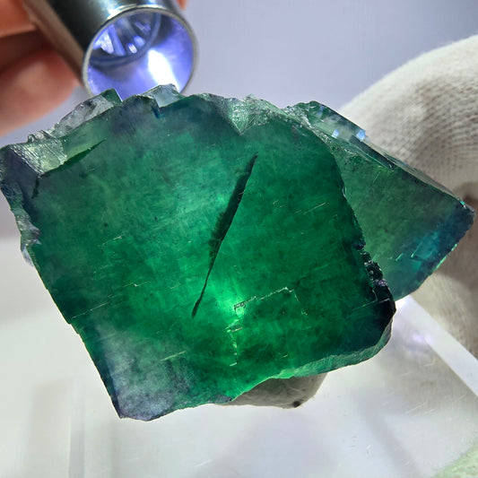 Spécimen de cube de fluorite fantôme parqueté zonal Okorusu, Namibie 48*32*25mm