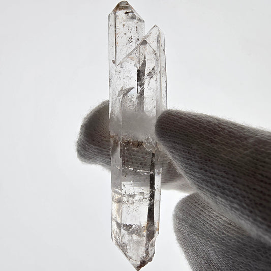 Sceptre de poche Saint-Valentin en quartz fumé fantôme squelette, Namibie 65 x 14 x 12 mm