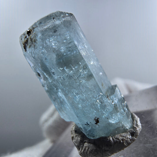 Setlene Aquamarin, Schörl Turmalin Stufe Erongo, Namibia 20*9*8mm