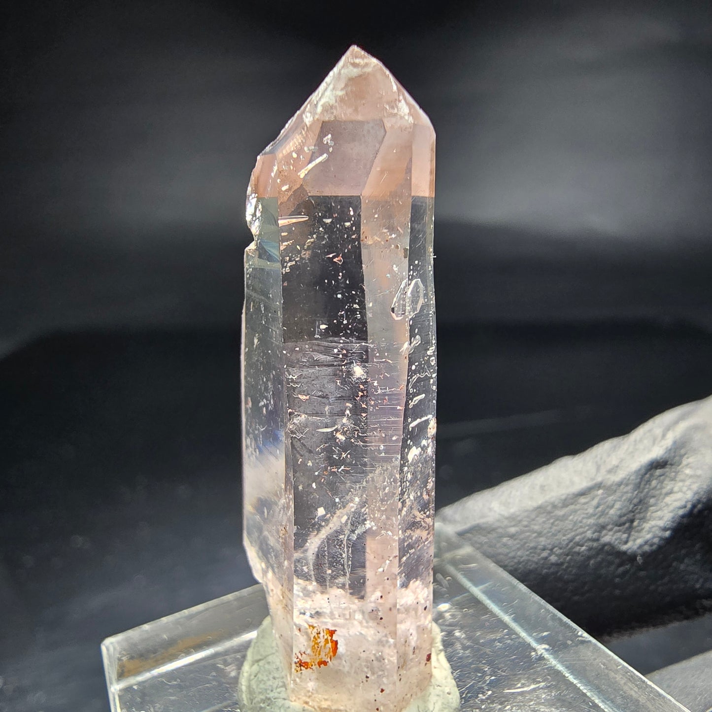 Klare Phantom Amethyst Spitze lila braun Goboboseb Namibia 36*14*8mm Sammlung