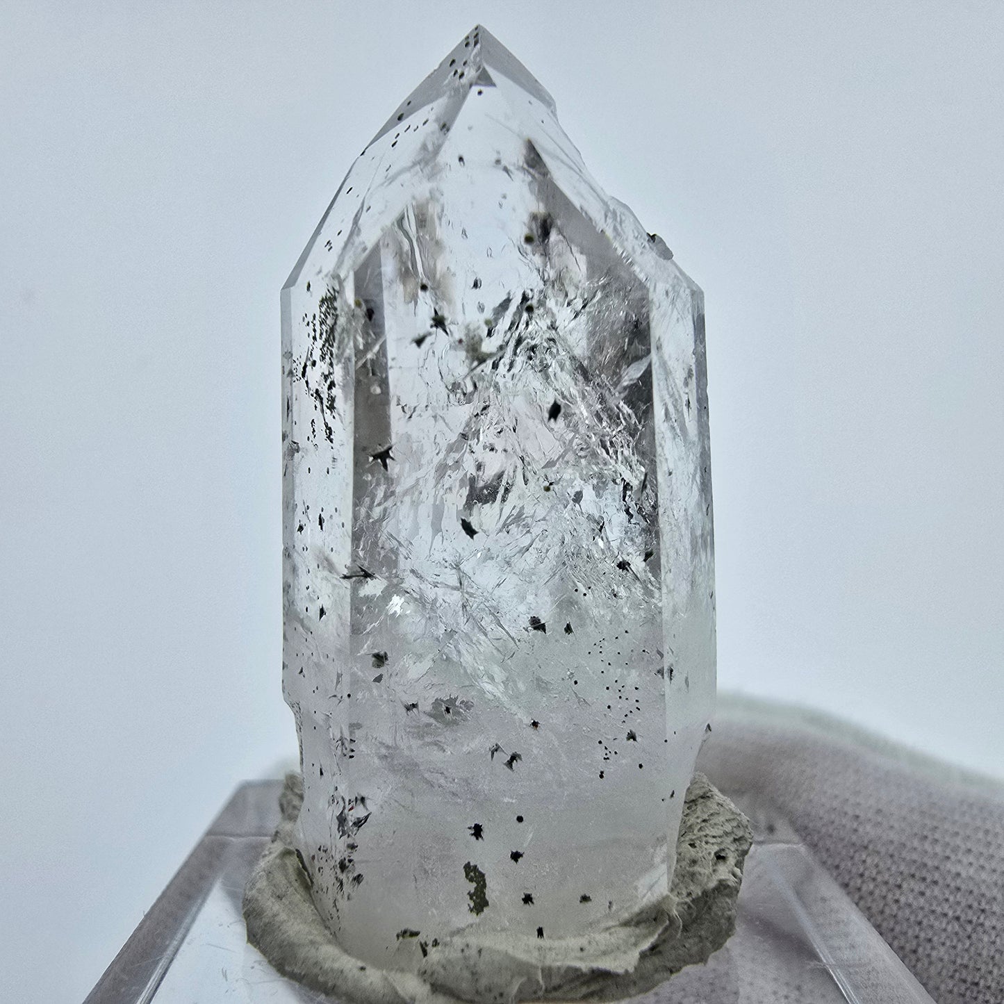 Enhydro Phantom Hämatit Quarz Kristall Streep Mine Goboboseb, Namibia 35*16*15mm