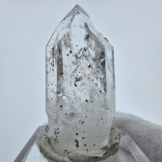 Enhydro Phantom Hämatit Quarz Kristall Streep Mine Goboboseb, Namibia 35*16*15mm