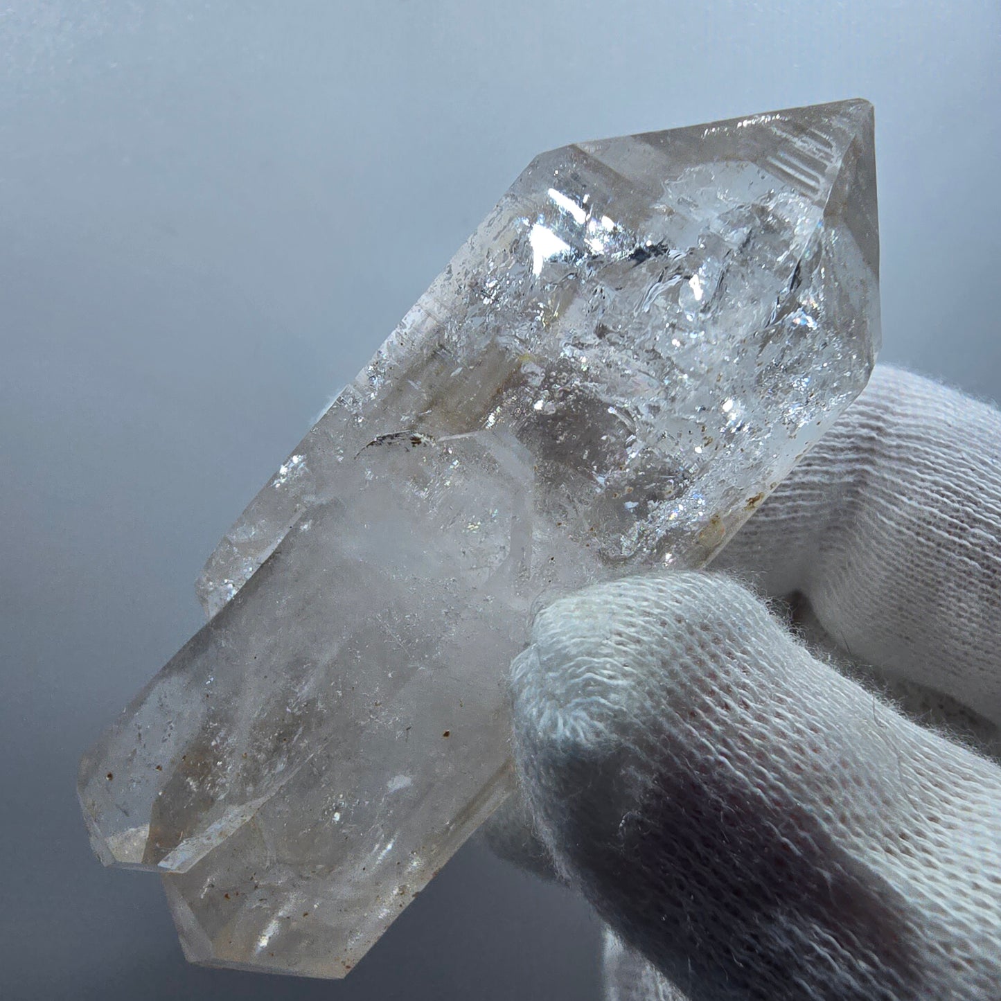Lemurian Phantom Smoky Quartz DT Scepter Stage Valentine Pocket Goboboseb Namibie 77*28*24mm